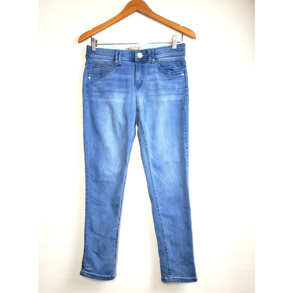 Democracy Womens 6 Ab Technology Skinny Jeans Blue‎ Stretch Distressed